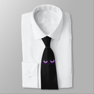 Cravate Ninja emoji noir en colère