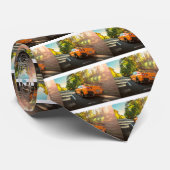 Cravate Nissan GT-R orange déchirant par des rues de (Roulé)