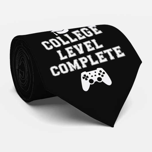 Cravate Niveau collégial Complet Graduation Gamer Jeu (Roulé)