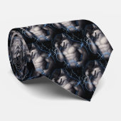 Cravate No More Mr Nice Guy Funny Alpha Wolf Meme Brainrot (Roulé)