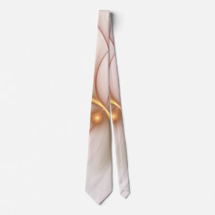 Cravate Noble Cuivre Et Or Abstrait Art Fractal Moderne