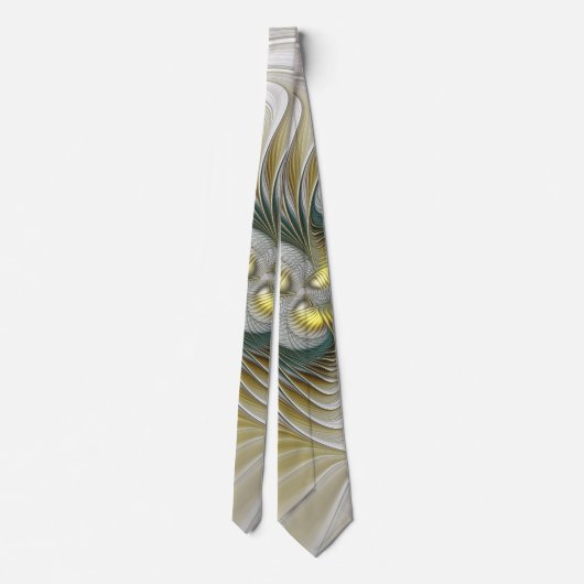 Cravate Nobly et or Abstrait Imaginaire art fractal (Dos)