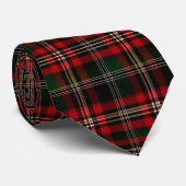 Cravate Noël À damiers écossais rouge et motif vert (Roulé)