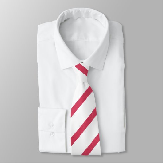 Cravate Noël à rayures blanches et rouges (Attaché)