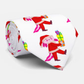 Cravate Noël axolotl santa claus (Roulé)
