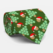 Cravate Noël Basket-ball Arbre Santa Chapeaux (Roulé)