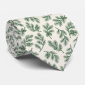 Cravate Noël Branche de Pin Vert (Roulé)