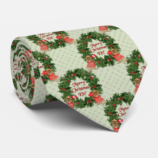 Cravate Noël canadien (Roulé)