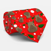 Cravate noël capybara (Roulé)