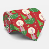 Cravate Noël Chat Necktie (Roulé)