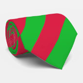 Cravate Noël Classique Vert et Rouge rayures (Roulé)