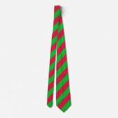Cravate Noël Classique Vert et Rouge rayures (Dos)