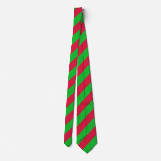 Cravate Noël Classique Vert et Rouge rayures (Dos)