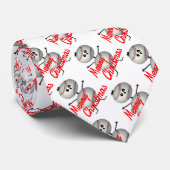 Cravate Noël de baseball (Roulé)