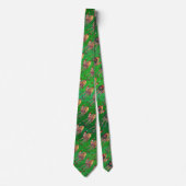 Cravate Noël De Camel Sur Vert (Devant)