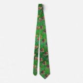 Cravate Noël De Camel Sur Vert (Dos)