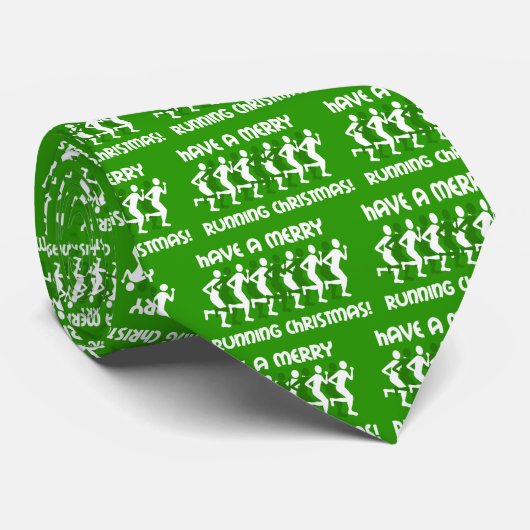 Cravate Noël de coureurs (Roulé)