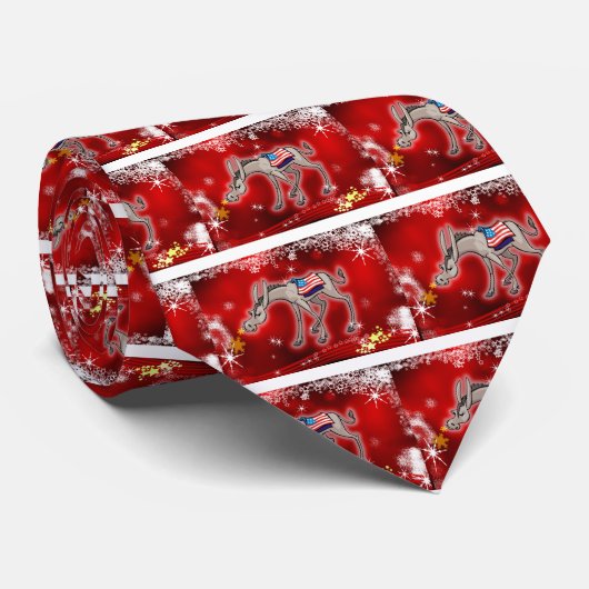 Cravate Noël de Démocrate (Roulé)