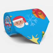 Cravate noël de poop émoji (Roulé)