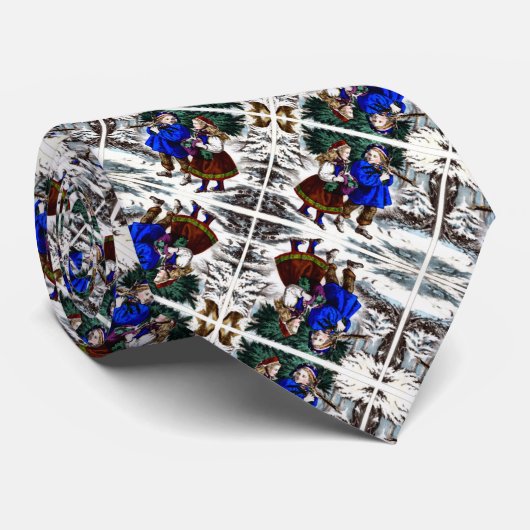 Cravate Noël décoratif Carol Satin Foulard (Roulé)