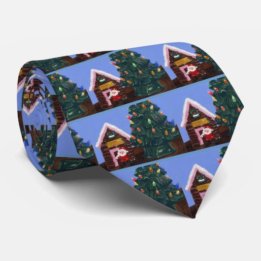 Cravate Noël démodé (Roulé)