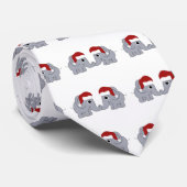 Cravate Noël des éléphants (Roulé)