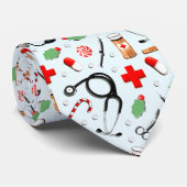 Cravate Noël du docteur de vacances (Roulé)