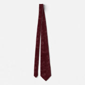 Cravate Noël floral bordeaux rouge profond (Dos)