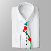 Cravate Noël Géométrique Rouge Vert Bleu (Attaché)