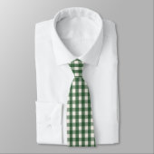 Cravate Noël Gingham Vert Pin (Attaché)