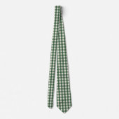 Cravate Noël Gingham Vert Pin (Dos)