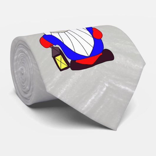 Cravate Noël Gnome sur le bureau Grey Arrière - plan Crava (Roulé)