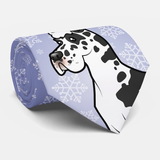 Cravate Noël great dane (Roulé)
