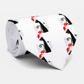 Cravate Noël moderne Kitty (Roulé)