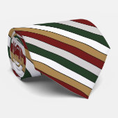 Cravate Noël Or Vert Rouge Argent Et Blancs (Roulé)