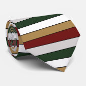 Cravate Noël Or Vert Rouge Argent Et Blancs (Roulé)