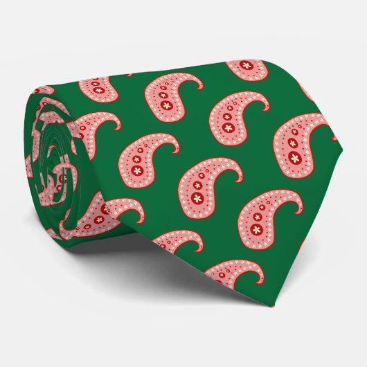Cravate Noël Paisley (Roulé)
