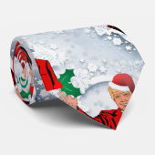 Cravate noël père Noël donald trump (Roulé)