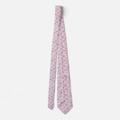 Cravate Noël Rose Pâle avec Flocons Élégants (Dos)
