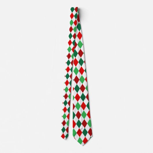 Cravate Noël rouge, blanc vert Diamond Jacquard Motif (Dos)