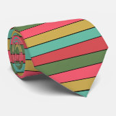 Cravate Noël Rouge or couleur verte sur papier d'aquarelle (Roulé)