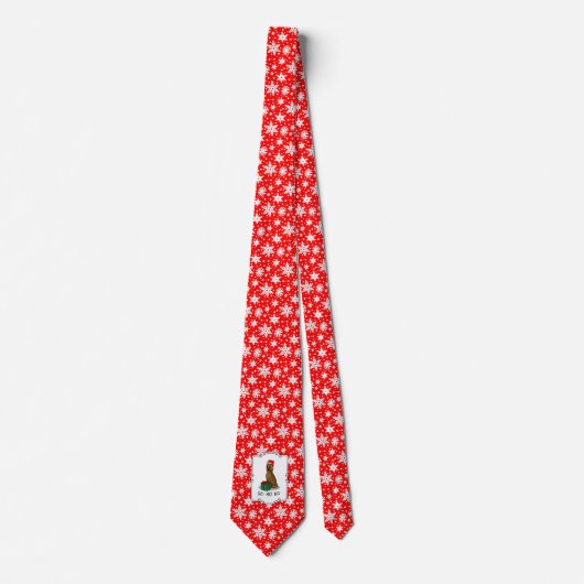 Cravate Noël Santa Hat Irlandais Setter Chien (rouge 1) Dr (Devant)