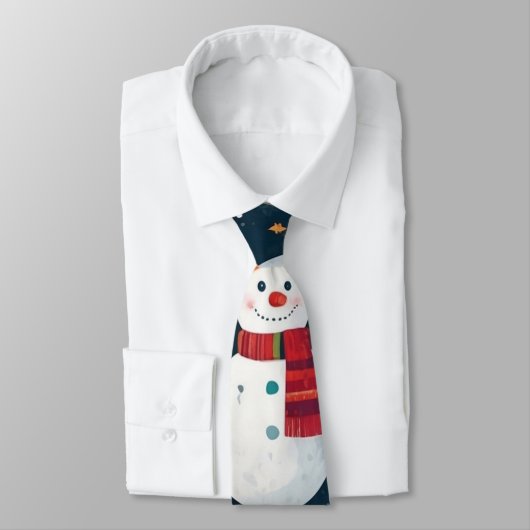 Cravate Noël Snowmen (Attaché)
