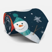 Cravate Noël Snowmen (Roulé)