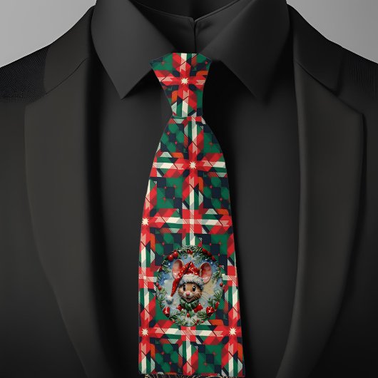 Cravate Noël Souris Fouine