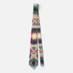 Cravate Noël Star Winter Grey Festif Rouge Or Jaune