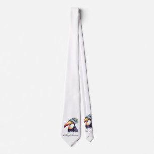Cravate Noël Toucan, personnalisable