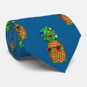 Cravate Noël tropical Ananas Noël Noël (Roulé)