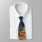 Cravate Noël vintage, Jolly Santa Claus avec jouets (Attaché)