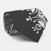 Cravate Noël Vintage, Snowflakes Blizzard Motif (Roulé)